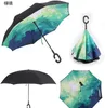 2018 Creative Inverted Umbrellas Double Layer With C Handle Inside Out Reverse Windproof Umbrella GA149