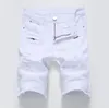 MENS ENDRESSED RIPD CORT JEANS Fashion Design Casual Kne Length Sinny Silm Fit Shorts Hip Hop Denim Streetwear EJ2O XL21