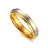 Gravura de carboneto de tungstênio masculino feminino ouro anéis de casamento de tungstênio banda de noivado 244j