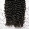 Malaysiskt lockigt hår i-tip Förbundna hårförlängningar kinky lockiga icke-remiska förbundna 200 g/strängar naturligt svart obearbetat mänskligt hår