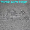 XXL thermique Banger Quartz Nail 10mm 14mm 18mm Homme Double Tube 100% Quartz thermique Banger Pour verre bulleur bong