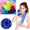 Double Layer Ice Cold Towel Sweat Summer Exercise Fitness Cool Quick Dry Soft Breathable Cooling Washcloth for Adult Kids 11Color 90*30cm