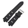 Watchband 22mm 24mm Men Women Watch Band Black Diving Silicone Rubber Strap Strap Stains Stail Silver Pin Bucle for diagono246i