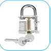 Clear Transparent Padlock Practice Lock - Locksmith Training Practice Lock for Beginners