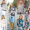 Vrouwen Hoodies Floral Print Hooded Herfst Lange Mouw Sweatshirts Mode Print Tops Pullover Hoodies Meisjes Casual Sport BuitenkledingYFA290