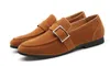 Lyxdesigner bröllopsklänning festskor mocka spänne läder loafers mode slip-on drive moccasin båt kausal loafers 38-46