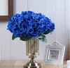 Silk Artificial Hydrangea Bouquet 5 Big Heads Hydrangea Flowers Arrangement Home Wedding Centerpieces Christmas Decoration