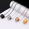 Klassieke romantische cirkel hanger korea rose gouden ketting eenvoudige sleutelbeen ketting titanium stalen sieraden unisex arts geschenken