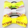 softballsunny jaune softball baseball basketball sport fleurs arcs cheveux mère filles bijoux cadeaux pince à cheveux ou arc de cheveux