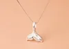 Jisensp mode sirène collier argent plage océan mer baleine queue poisson collier femme pendentif chaîne collier bijoux en gros