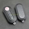 PINECONE for FIAT 500 PANDA PUNTO BRAVO Car Key Case 3 Buttons Uncut Brass Blade Remote Key Pure Black ABS Shell 1PC5182228