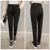 Pantaloni da donna Inverno Autunno Addensare pantaloni a matita di lana Pantaloni di flanella Pantaloni sottili Pantaloni casual da donna Capris da donna