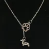 Fashion Vintage silver Greyhound Dog Dachshund Dog&cat/dog paw Beagle charm Pendant sweater chain suitable necklace DIY jewelry A67