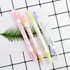 12 st / set japanska mildliner pennor mild fodrar dubbelhöjd fluorescerande penna söt konst highlighter ritning markera brevpapper