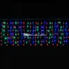 10 x 1m 448 LED rideau glaçons de cordes de cordes de rideau LED fées Lampes de Noël Lumes de Noël Lights Xmas Mariage Décoration 110V 10pcs / Lot