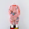 2pcs Toddler Baby Girls Clothes Infant Children Clothing Shirt TopsPants Butterfly Tracksuit Kids Girls Clothing Set6174736