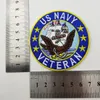 Custom linke Brust Stickerei Veteran Navy Patch Eisen auf Jacke Rücken und T-Scheiße oder Hut Cap225e nähen