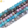 CSJA 10mm Pierre Naturelle Perles En Vrac Coloré Rond À Facettes Dragon Vein Agates pour Bracelet Bijoux Bricolage Faire Creative Gift Wholes275a