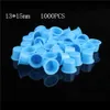 YILONG 1000 pièces en plastique 13*15mm clair grande taille maquillage Permanent tatouage encre tasses pigment casquettes accessoires de tatouage approvisionnement