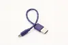 20 cm kort flätad nylon Micro USB-kablar Data Sync-kabel sladd för Samsung Galaxy S3 S4 S6 Edge i9500 Note 2 partihandel