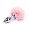 7 Color Small Size Metal Rabbit Tail Anal Plug Stainless Steel Bunny Tail Butt Plug Anal Sex Toys for Women Adult Sex Products