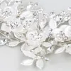 Gioielli per capelli argento floreale copricapo floreale Accessori per matrimoni tiara Accessori viti fatte a mano per la sposa