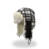 Vinterpäls Lei Feng Hat Plaid Earmuffs Caps Öronskydd Par förtjockningshattar Vinter Lei Feng Plaid Hat GGA1073