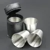 4pcs/set mini 30ml Portable Stainless Steel Wine Cups Drinking Liquor Alcohol Whisky Vodka Bottle Mug Travel Barware Accessories fast