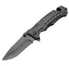 Hög kvalitet! Boke Folding Kniv Black Cobra Design Camping Knife Fast Open Outdoor Utility Tool Steel Handle 440c Blade