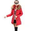 Hiver épaissir Parkas manteau chaud longue femmes Parka grande fourrure à capuche Parkas femmes hiver manteau mince veste rembourrée