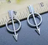 Wholesale 100pcs Arrow Alloy Charms Pendant Retro Jewelry Making DIY Keychain Ancient Silver Pendant For Bracelet Earrings 28*13mm