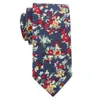 TAGER WILEN Cravate fine décontractée en coton à motif floral pour homme 6 cm – Différents styles 238 g