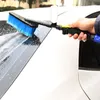 Hållbar biltvättborste Auto Exteriör Infällbart långt handtag Vattenflödesomkopplare Skumflaskbil Rengöringsborste