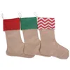 calza di babbo natale sacchetti regalo decorazioni natalizie per la casa sacchetti di caramelle bambini all'ingrosso borsa a mano in tela di cotone sacco portaoggetti per feste