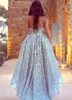 2018 Prom Klänningar Sweetheart High Low Lace Appliques 3D Flowers Ball Gown Puffy Party Dress Plus Size Light Sky Blue Backless Aftonklänningar