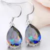 Luckyshine 5 Pcs New Arrival Mexican Women's Fashion Earring Forward Hot Sell 925 Silver Rainbow Mystic Topaz Cubic Zirconia Earring