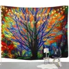 200150cmtree Flower Filt Tapestry Wall Hanging Forest with Birds Bohemian Hippie Tapestry For Bedroom Living Room Yoga Mat cov7554402