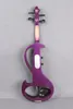 New 4/4 Electric Violin Powerful Sound Big Jack Purple Solid Wood Free Bow Case