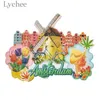 Lychee National Panorama Resin Fridge Magnet France Australia Canada India Refrigerator Magnets Travel Souvenirs Home decoration