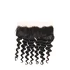 Peruvian Human Hair Products 13X4 Lace Frontal Pre Plucked Deep Wave Lace Frontal With Baby Hair Extensions Top Closures Natural Color