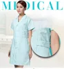 Sommar Kortärmad OEM Uniformes Hospital Nursing Scrubs Medical Lab Coat Läkare Sjuksköterska Overells Medicinsk Kvinnor Arbetsduk Outfit