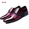 Sapatos italianos para homens homens elegantes sapatos de casamento dos homens de negócios suitso couro preto grande tamanho borgonha 47 48 zapatos hombres ayakkab