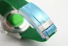 MENS Titta p￥ automatiska gummigr￶na klockor f￶r m￤n i armbandsur keramik Bezel Sapphire Glass Folding CLASP