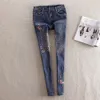Kvinnor Rhinestones Diamond Leggings Denim Jeans Women Pants Skinny Stretch Plus Size Pencil Slim Vintage Trouser