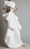 Modest Krikor Jabotian Luxury Ruffles High Low Evening Dresses Sweep Train Prom Dress Sheath Formal Party Gowns Custom Made218t