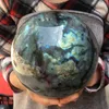 Duży rozmiar Wysokiej jakości naturalny kwarc Labradoryt Krystal Kryształowa Kulka Uzdrawianie piłki Madagaskar dla dekoracji domu 4164314