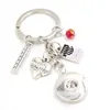 Nieuwe Collectie DIY Verwisselbare 18mm Snap Sieraden Snap Sleutelhanger Leraar Sleutelhanger Bag Charm Snaps Sleutelhanger voor Leraren Geschenken