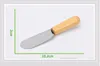 Stainless Steel Cheese Butter Spatula Breakfast Sandwich Dessert Jam Spreader Wooden Handle Cheese Tools