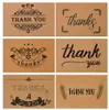 Thank You Notes, Kraft Paper Bulk Thank You Cards Set Blank on The Inside, Includes Thank You Cards and Envelopes