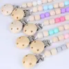 Baby Clip Chain Houder Hout Beaded Fopspeen Soher Holder Clip Tiple Teetther Dummy Strap Chain EA64
